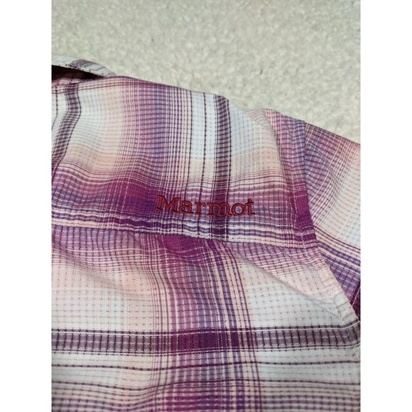 Marmot women's plaid long sleeve‎ button front roll tab outdoor shirt XS - Picture 7 of 11